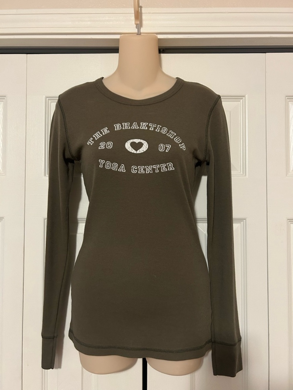 Vintage Alternative Olive Green Waffle Long Sleeve Tee